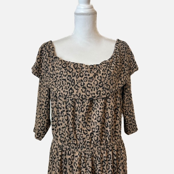 Lane Bryant Animal Cheetah Print Off the Shoulder Stretch Dress 18/20 NWT - Picture 3 of 13